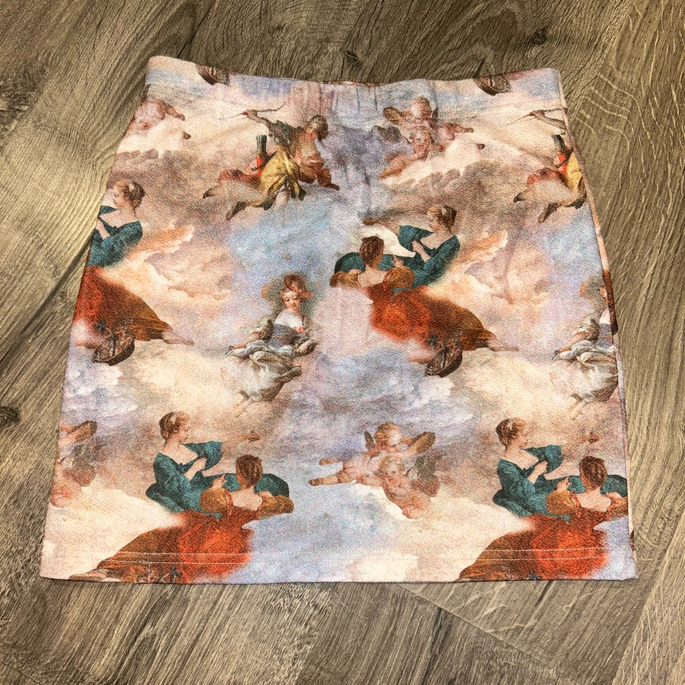 Artistic Print Shein Skirt.